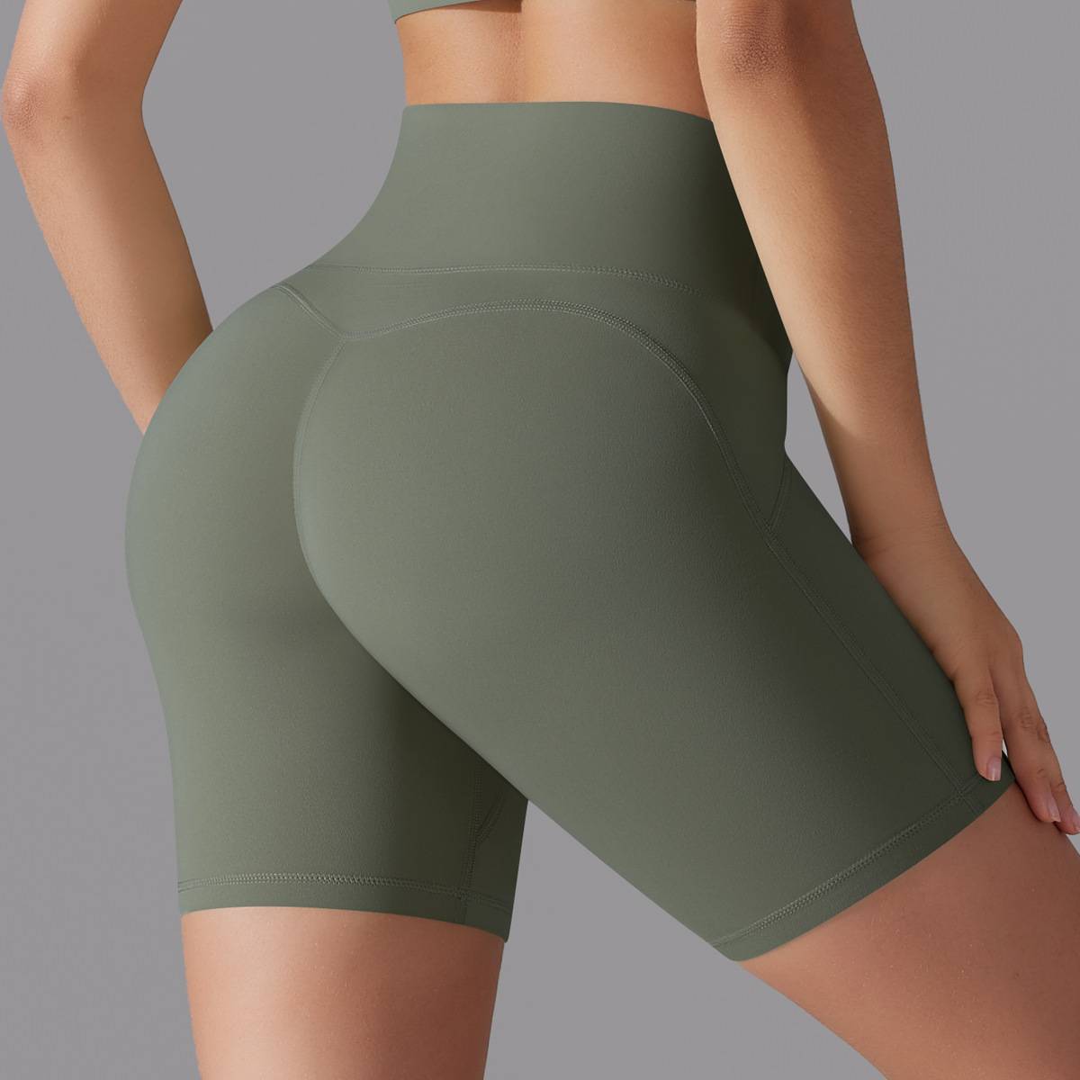 Womens Sports Workout 80% nylon 20%spandex Shorts Y-7054 print logo 9