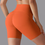 Womens Sports Workout 80% nylon 20%spandex Shorts Y-7054 print logo 14