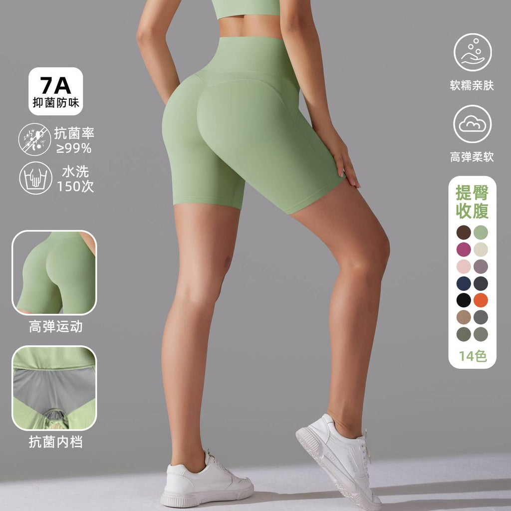 Womens Sports Workout 80% nylon 20%spandex Shorts Y-7054 print logo 18
