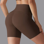 Womens Sports Workout 80% nylon 20%spandex Shorts Y-7054 print logo 3