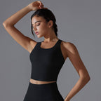 Womens Workout Yoga 80%Nylon 20%Spandex Tank Top Y-7055 print logo 28