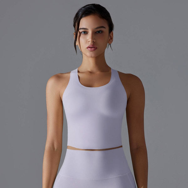 Womens Workout Yoga 80%Nylon 20%Spandex Tank Top Y-7055 print logo 1