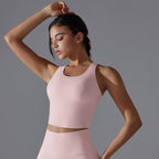 Womens Workout Yoga 80%Nylon 20%Spandex Tank Top Y-7055 print logo 36