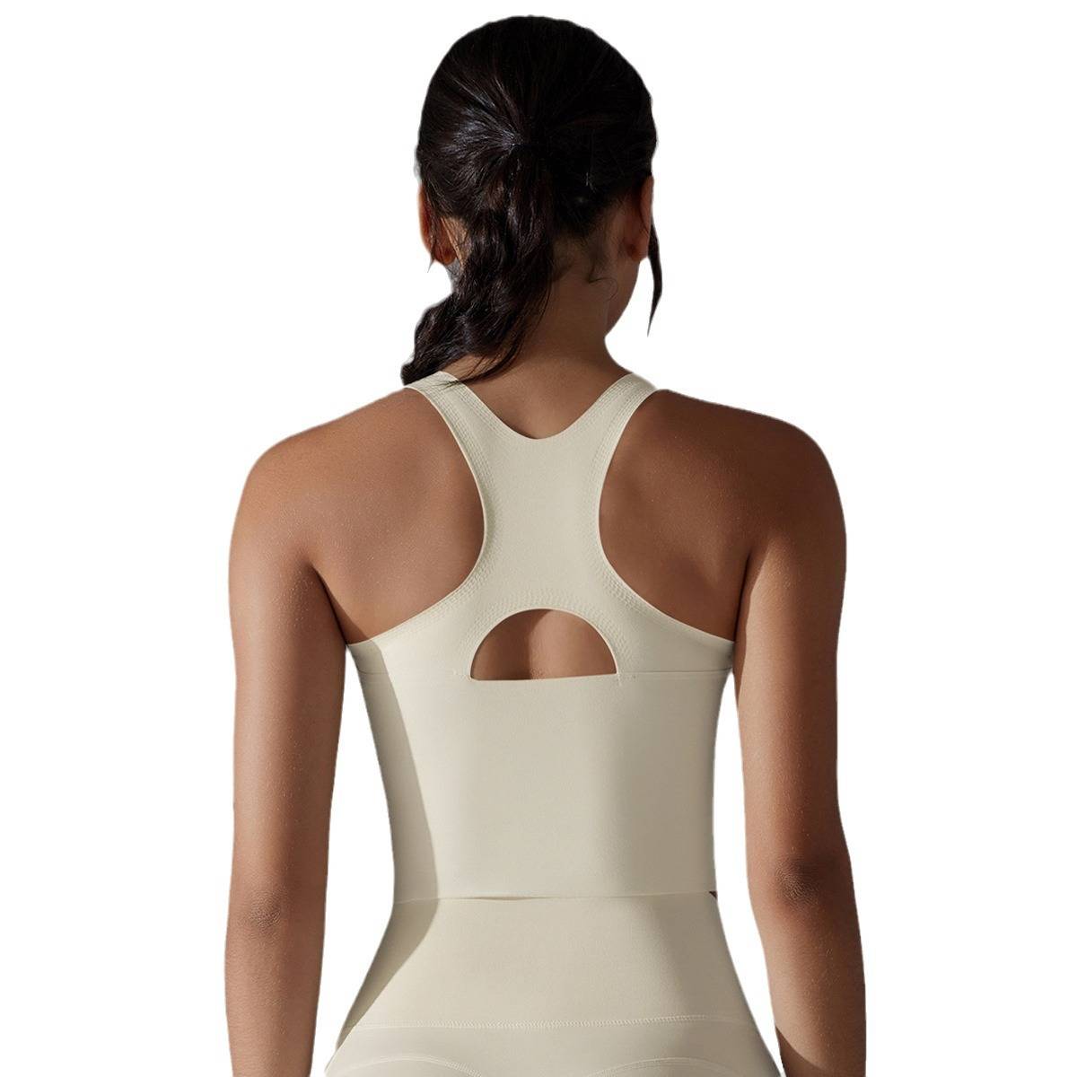 Womens Workout Yoga 80%Nylon 20%Spandex Tank Top Y-7055 print logo 12