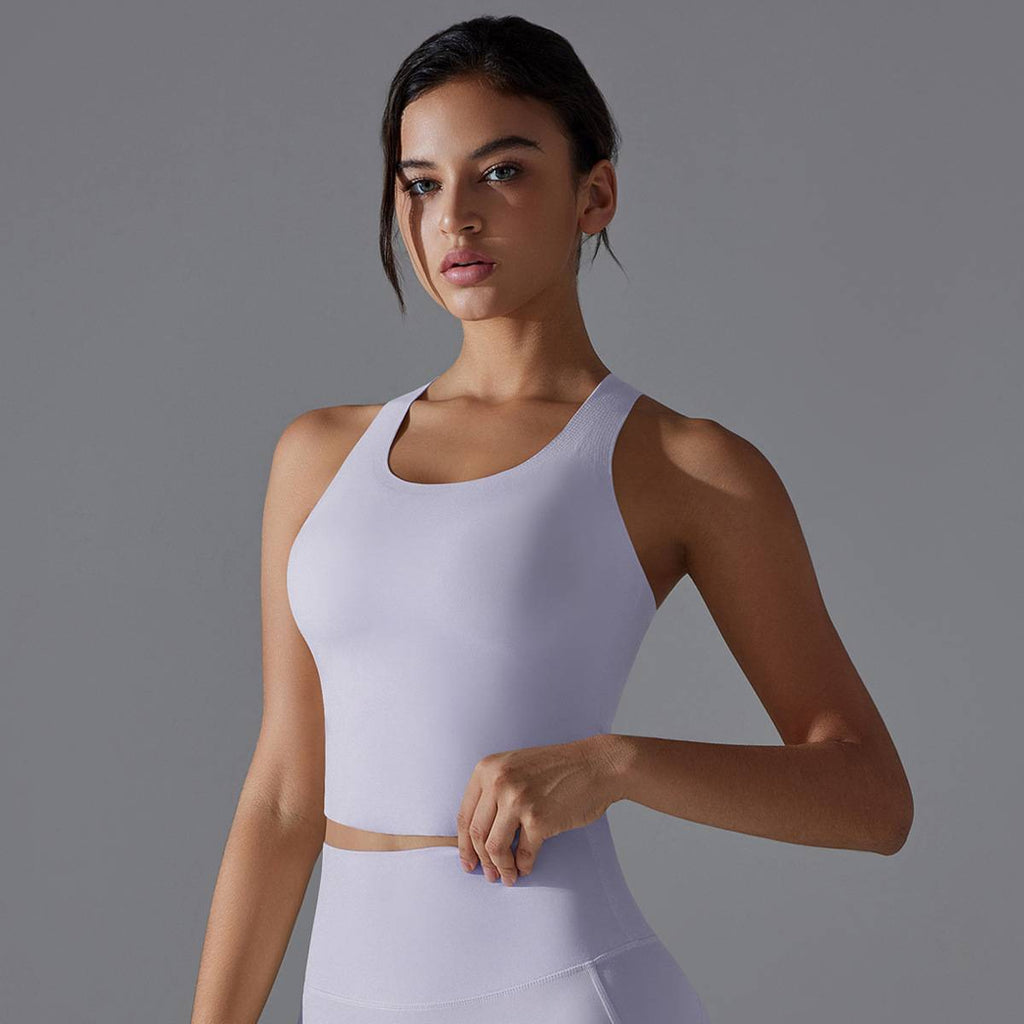 Womens Workout Yoga 80%Nylon 20%Spandex Tank Top Y-7055 print logo 56