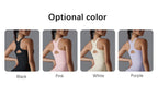 Womens Workout Yoga 80%Nylon 20%Spandex Tank Top Y-7055 print logo 20