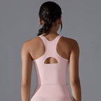 Womens Workout Yoga 80%Nylon 20%Spandex Tank Top Y-7055 print logo 33