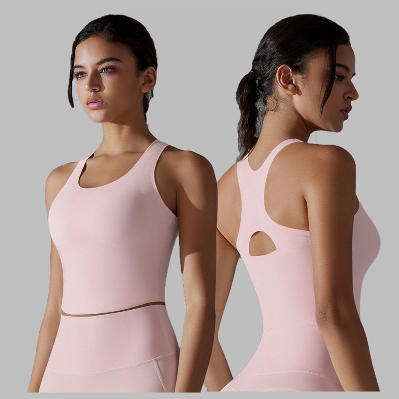 Womens Workout Yoga 80%Nylon 20%Spandex Tank Top Y-7055 print logo 17