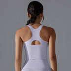 Womens Workout Yoga 80%Nylon 20%Spandex Tank Top Y-7055 print logo 2