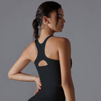 Womens Workout Yoga 80%Nylon 20%Spandex Tank Top Y-7055 print logo 25