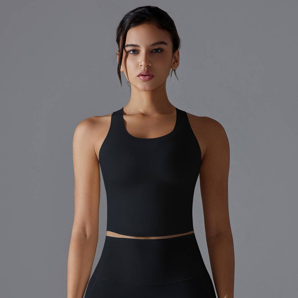 Womens Workout Yoga 80%Nylon 20%Spandex Tank Top Y-7055 print logo 21