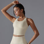 Womens Workout Yoga 80%Nylon 20%Spandex Tank Top Y-7055 print logo 46