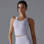 Womens Workout Yoga 80%Nylon 20%Spandex Tank Top Y-7055 print logo 58