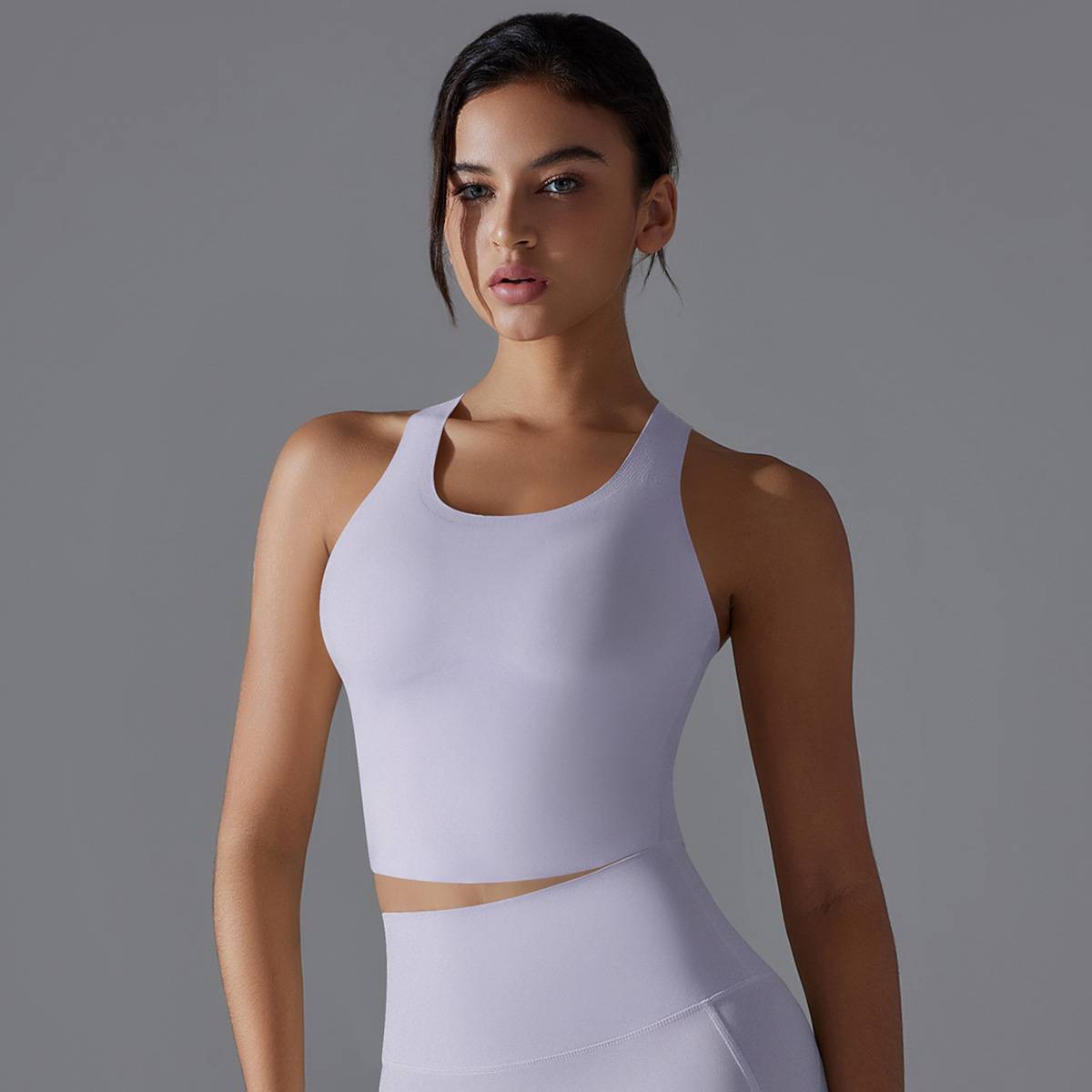 Womens Workout Yoga 80%Nylon 20%Spandex Tank Top Y-7055 print logo 58