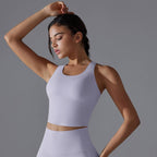 Womens Workout Yoga 80%Nylon 20%Spandex Tank Top Y-7055 print logo 54