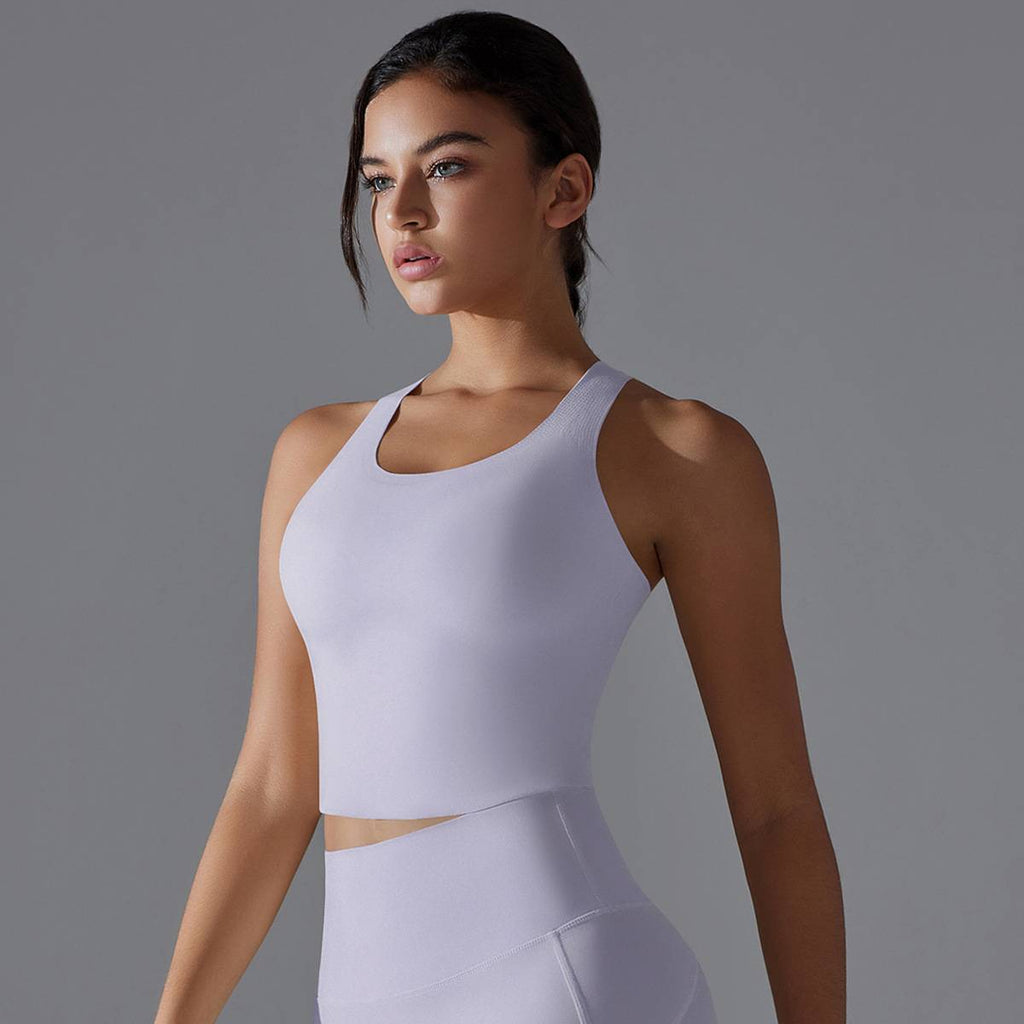 Womens Workout Yoga 80%Nylon 20%Spandex Tank Top Y-7055 print logo 55