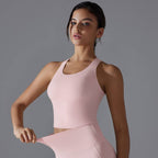 Womens Workout Yoga 80%Nylon 20%Spandex Tank Top Y-7055 print logo 39