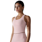 Womens Workout Yoga 80%Nylon 20%Spandex Tank Top Y-7055 print logo 4