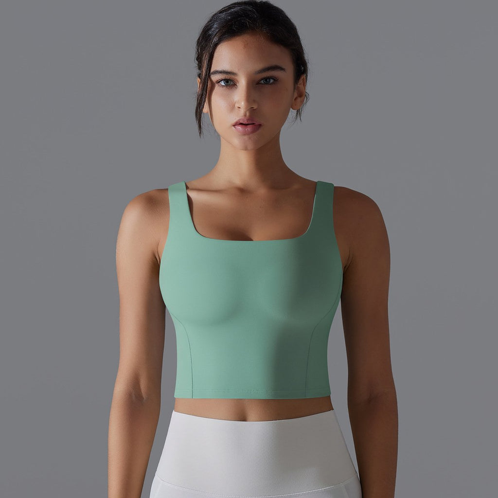Womens Fitness Workout 80%Nylon 20%Spandex Tank Top Y-7058 print logo 29