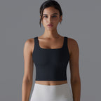 Womens Fitness Workout 80%Nylon 20%Spandex Tank Top Y-7058 print logo 17