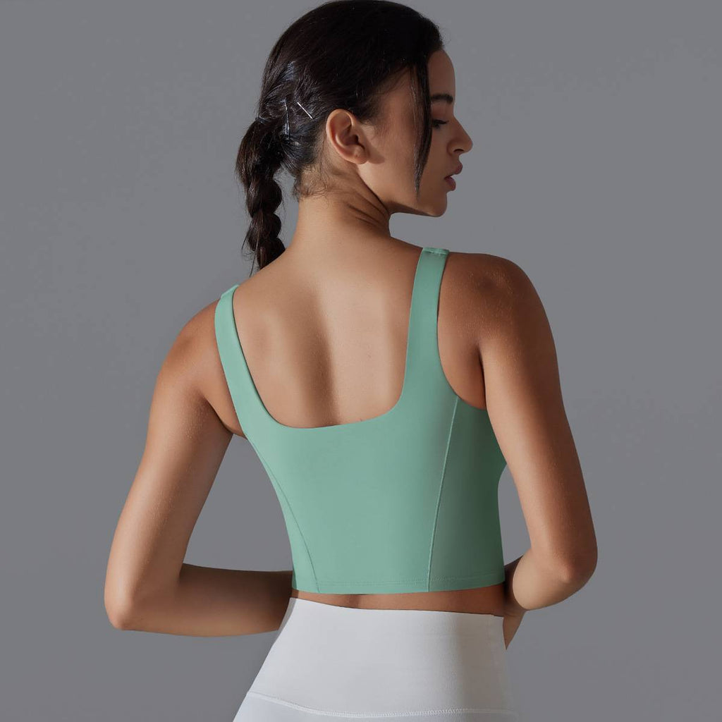 Womens Fitness Workout 80%Nylon 20%Spandex Tank Top Y-7058 print logo 13