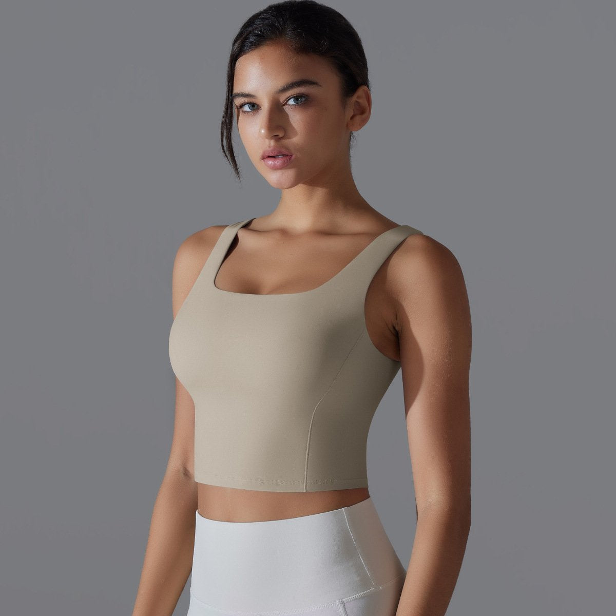 Womens Fitness Workout 80%Nylon 20%Spandex Tank Top Y-7058 print logo 45