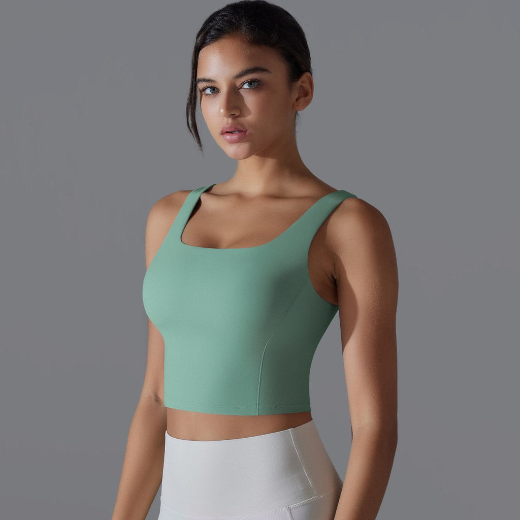 Womens Fitness Workout 80%Nylon 20%Spandex Tank Top Y-7058 print logo 25