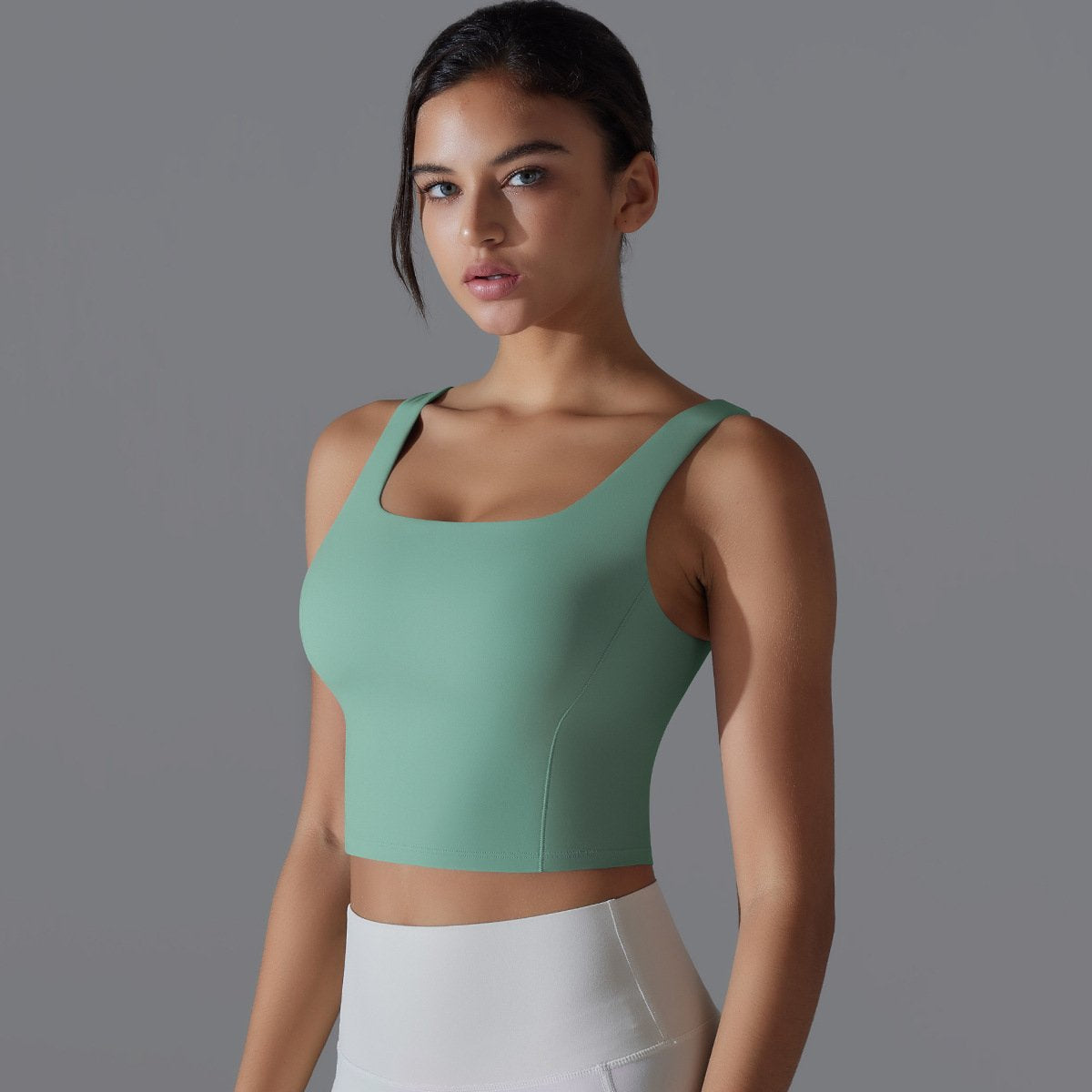 Womens Fitness Workout 80%Nylon 20%Spandex Tank Top Y-7058 print logo 25