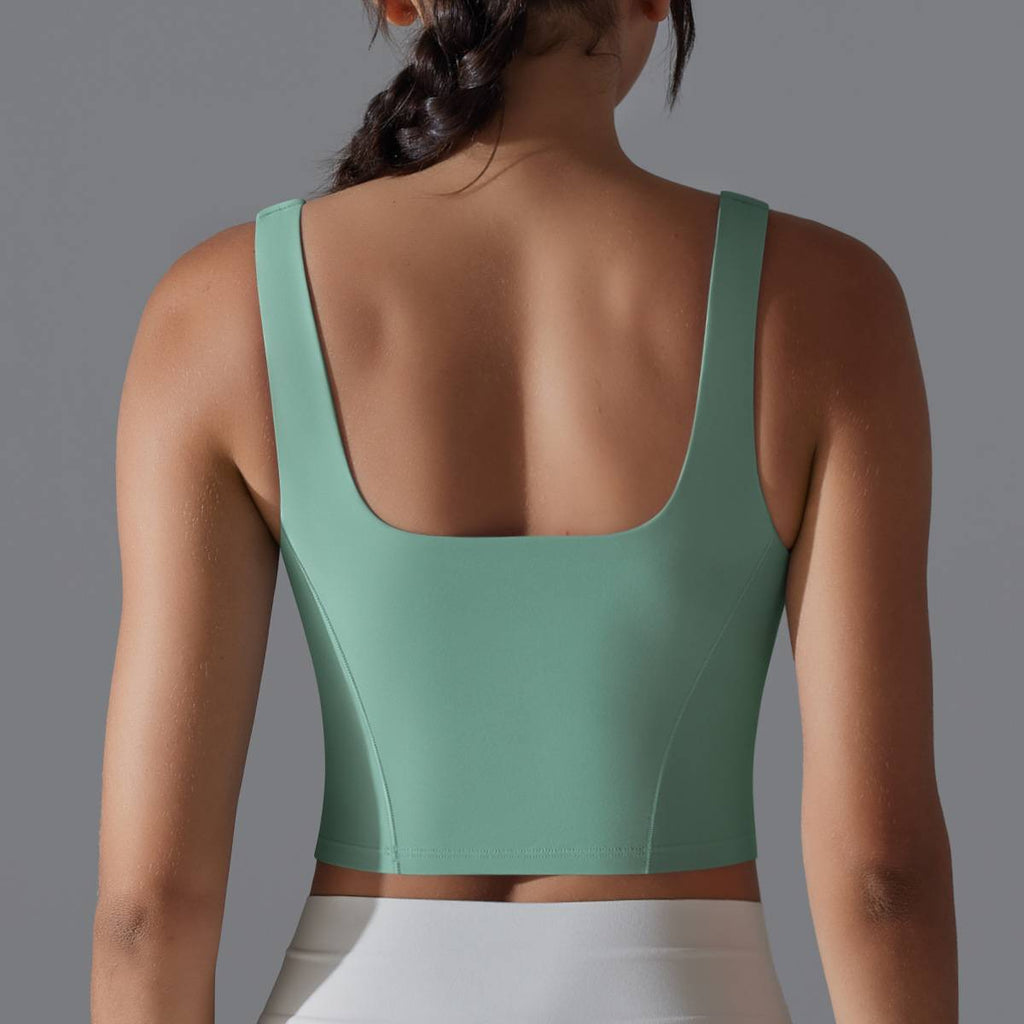 Womens Fitness Workout 80%Nylon 20%Spandex Tank Top Y-7058 print logo 33