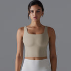 Womens Fitness Workout 80%Nylon 20%Spandex Tank Top Y-7058 print logo 18