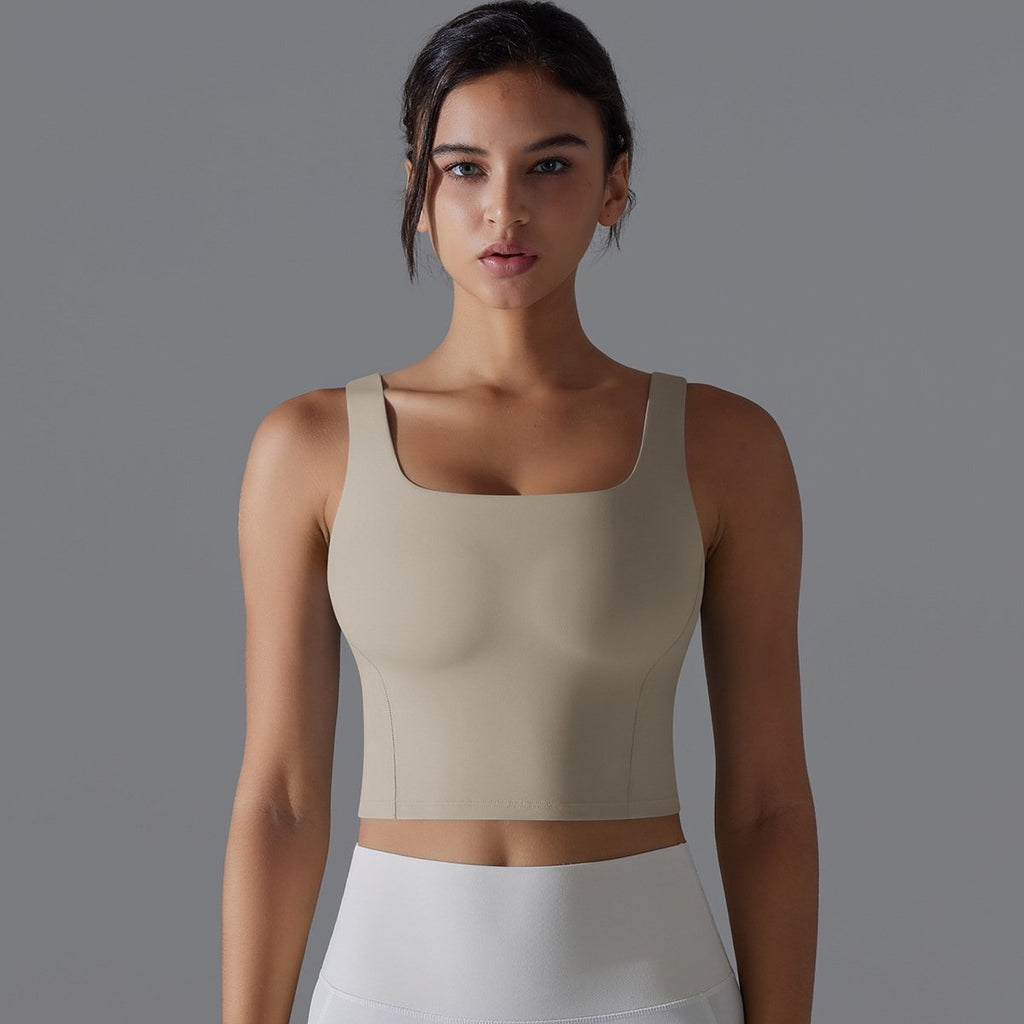 Womens Fitness Workout 80%Nylon 20%Spandex Tank Top Y-7058 print logo 50