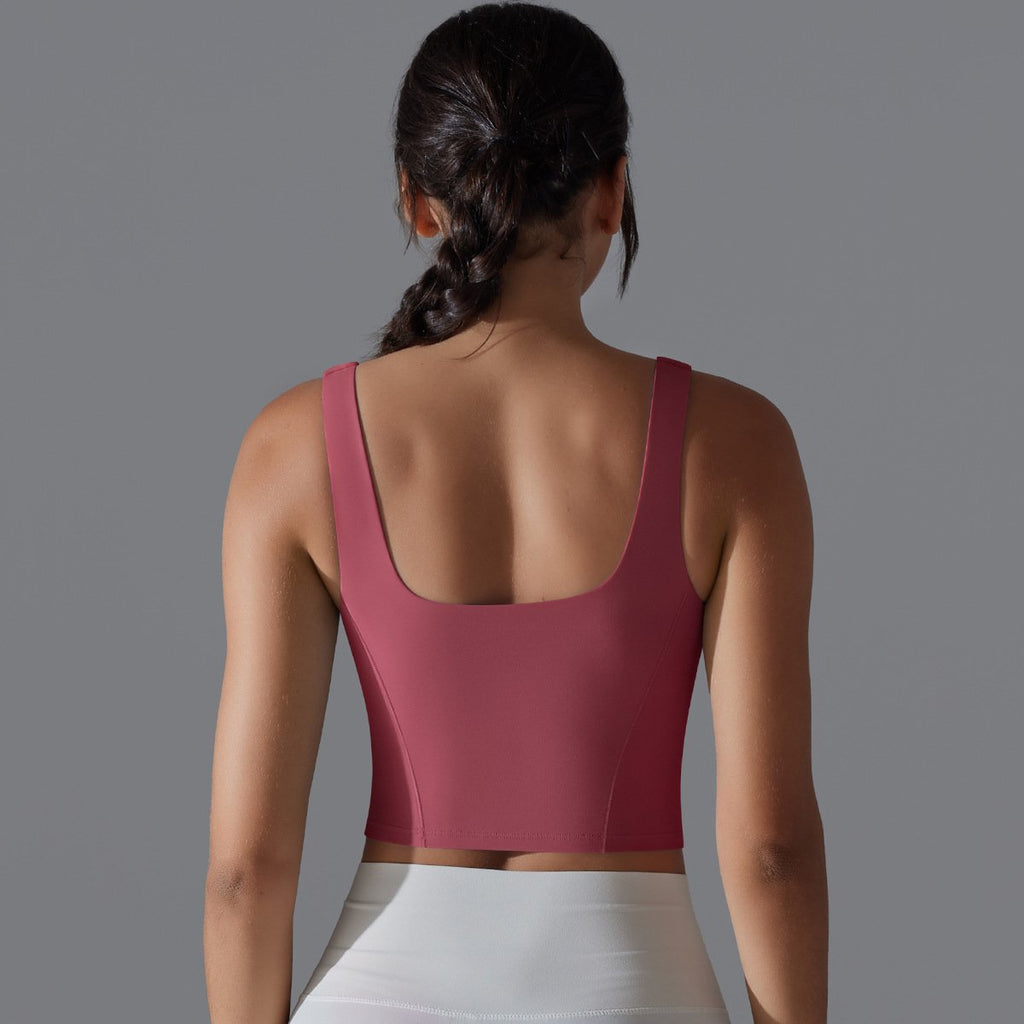 Womens Fitness Workout 80%Nylon 20%Spandex Tank Top Y-7058 print logo 2
