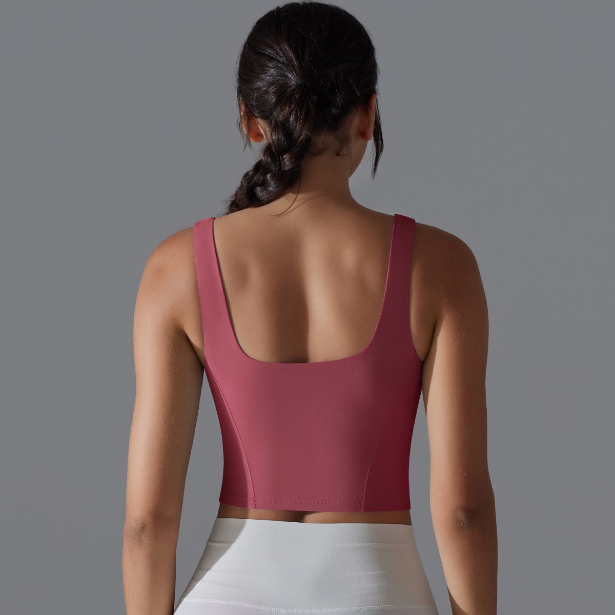 Womens Fitness Workout 80%Nylon 20%Spandex Tank Top Y-7058 print logo 2