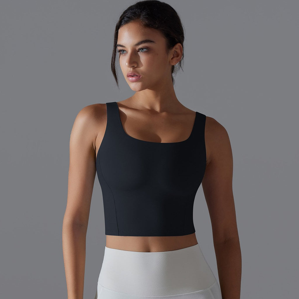 Womens Fitness Workout 80%Nylon 20%Spandex Tank Top Y-7058 print logo 42