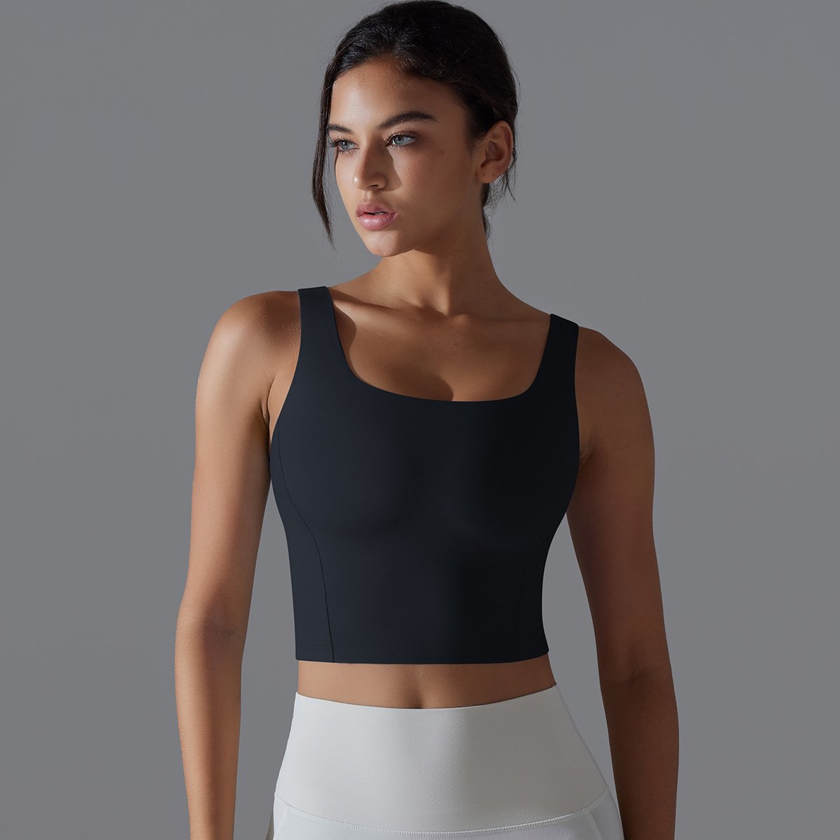 Womens Fitness Workout 80%Nylon 20%Spandex Tank Top Y-7058 print logo 42