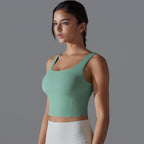 Womens Fitness Workout 80%Nylon 20%Spandex Tank Top Y-7058 print logo 30