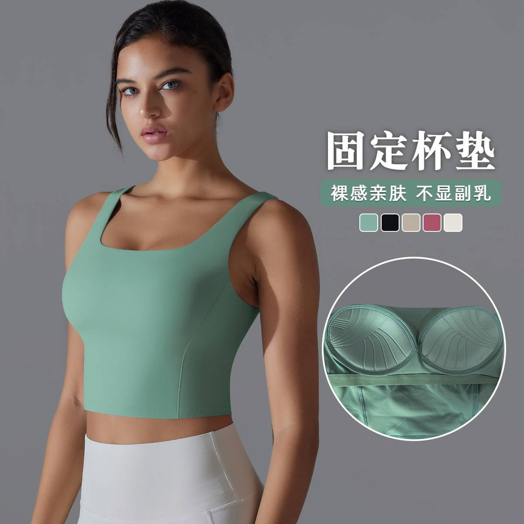 Womens Fitness Workout 80%Nylon 20%Spandex Tank Top Y-7058 print logo 11