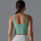 Womens Fitness Workout 80%Nylon 20%Spandex Tank Top Y-7058 print logo 31