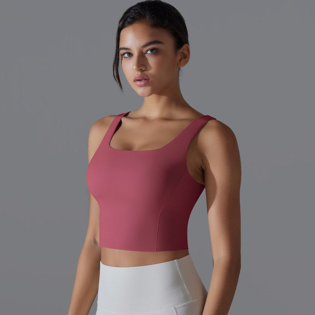 Womens Fitness Workout 80%Nylon 20%Spandex Tank Top Y-7058 print logo 55