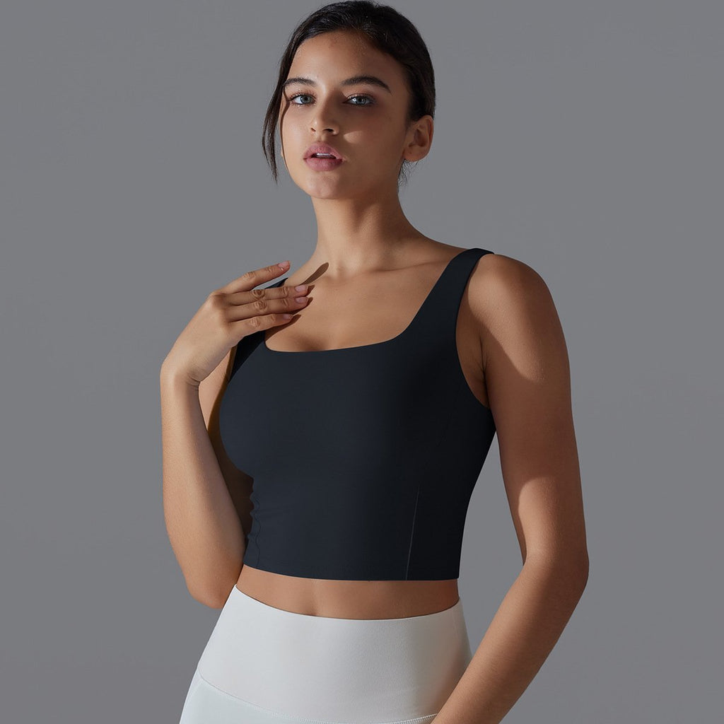 Womens Fitness Workout 80%Nylon 20%Spandex Tank Top Y-7058 print logo 39