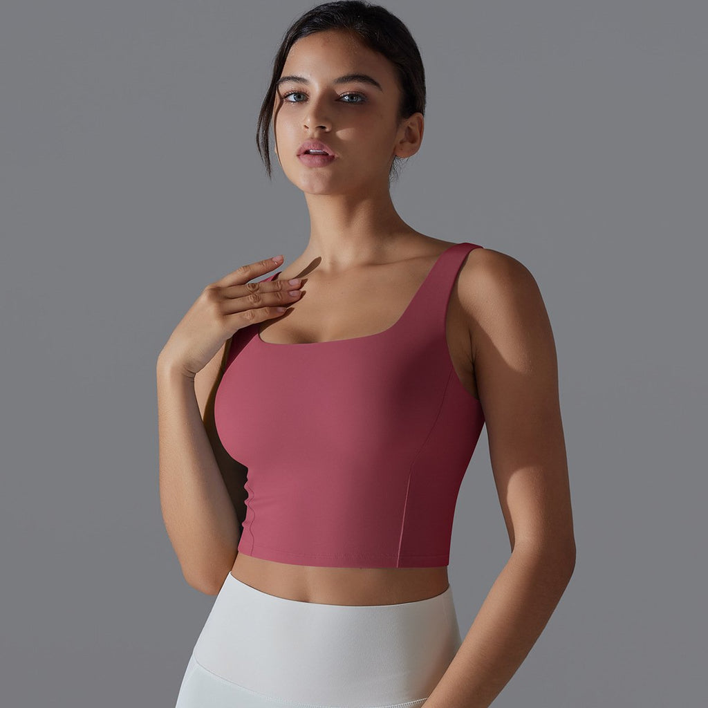 Womens Fitness Workout 80%Nylon 20%Spandex Tank Top Y-7058 print logo 59