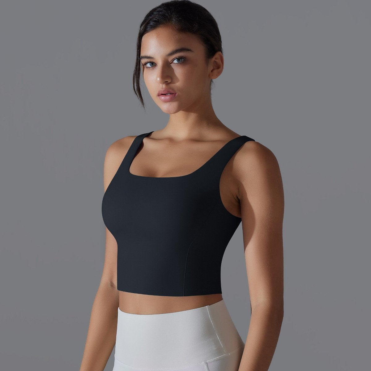 Womens Fitness Workout 80%Nylon 20%Spandex Tank Top Y-7058 print logo 35