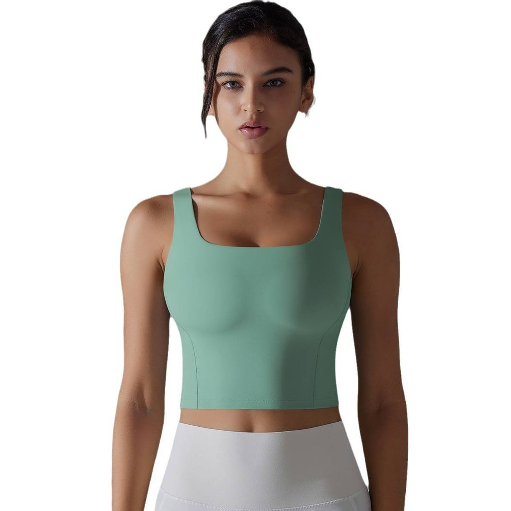 Womens Fitness Workout 80%Nylon 20%Spandex Tank Top Y-7058 print logo 15