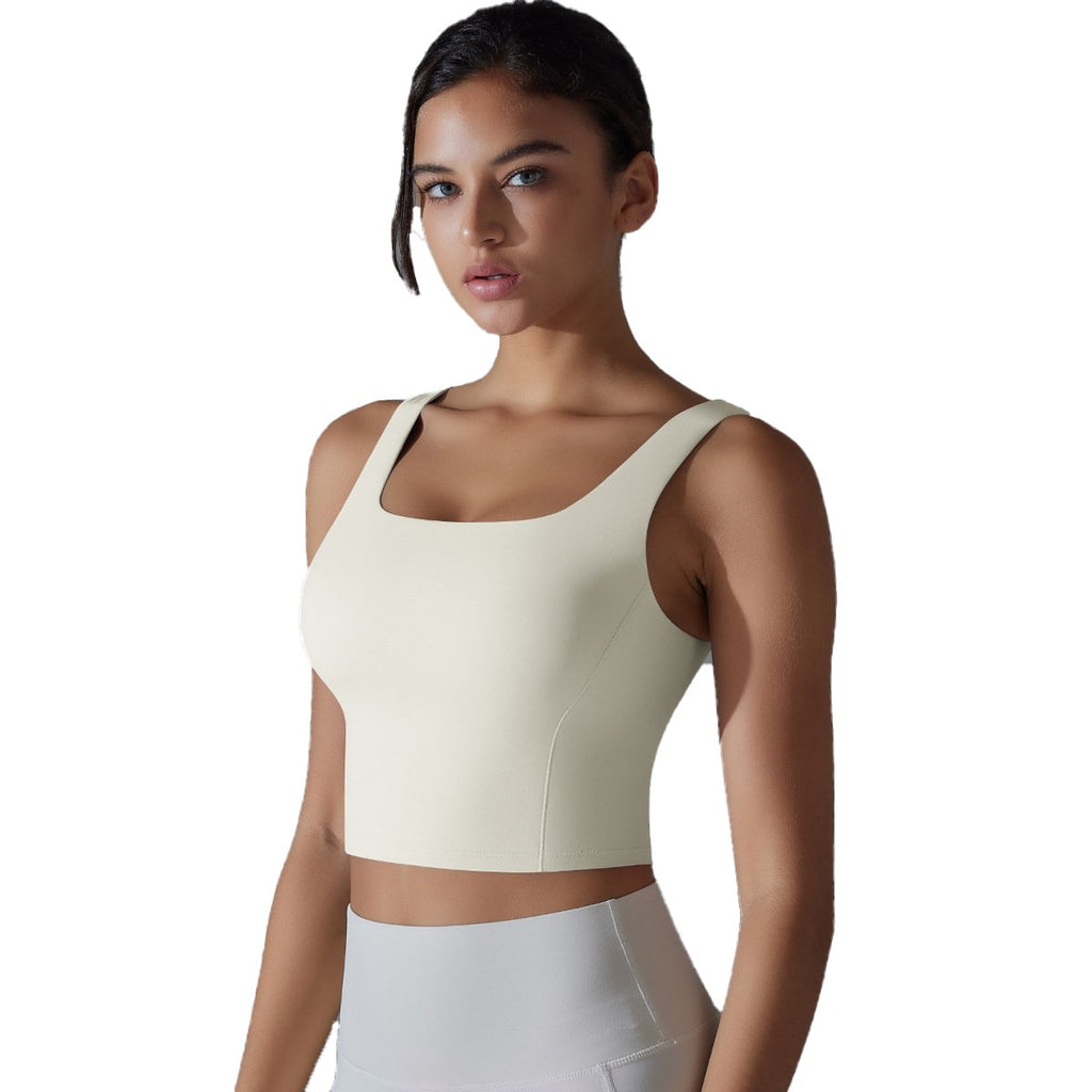 Womens Fitness Workout 80%Nylon 20%Spandex Tank Top Y-7058 print logo 4
