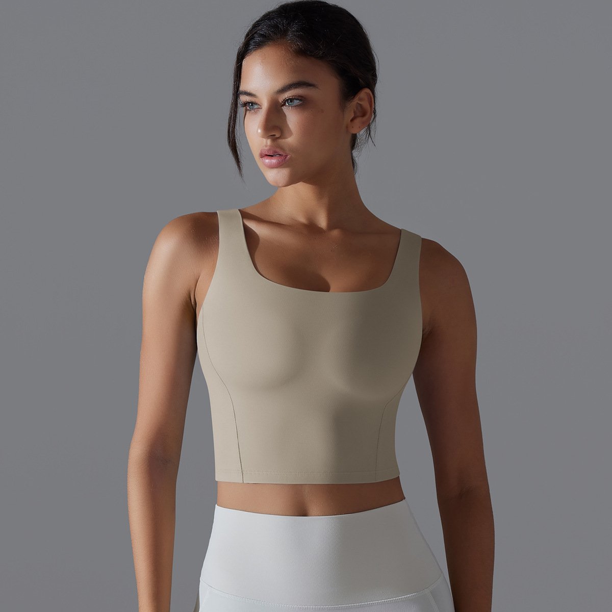 Womens Fitness Workout 80%Nylon 20%Spandex Tank Top Y-7058 print logo 52