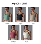 Womens Fitness Workout 80%Nylon 20%Spandex Tank Top Y-7058 print logo 24