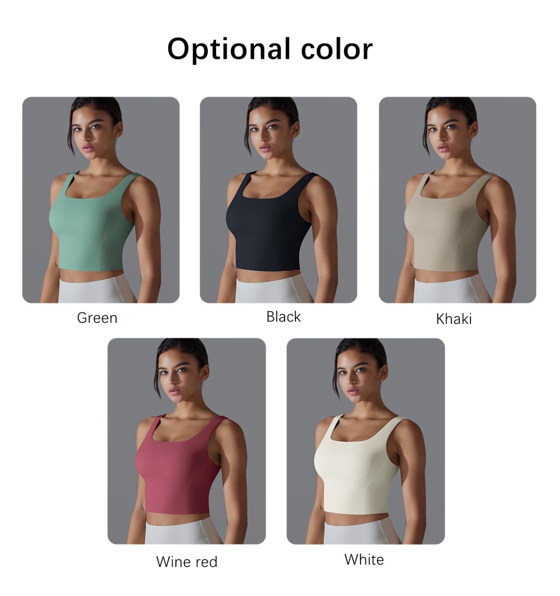 Womens Fitness Workout 80%Nylon 20%Spandex Tank Top Y-7058 print logo 24
