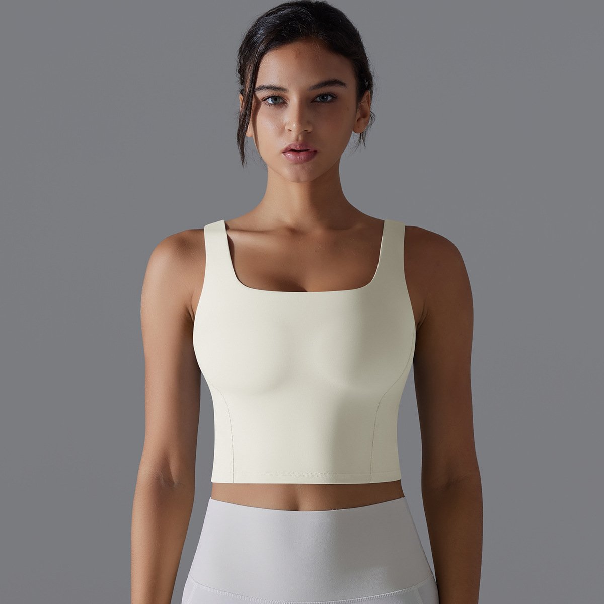 Womens Fitness Workout 80%Nylon 20%Spandex Tank Top Y-7058 print logo 20