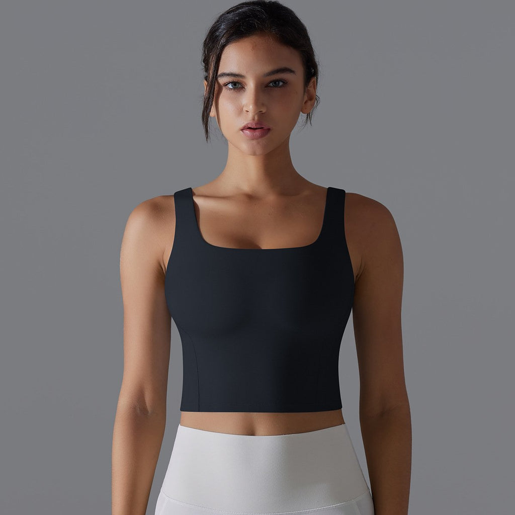 Womens Fitness Workout 80%Nylon 20%Spandex Tank Top Y-7058 print logo 40