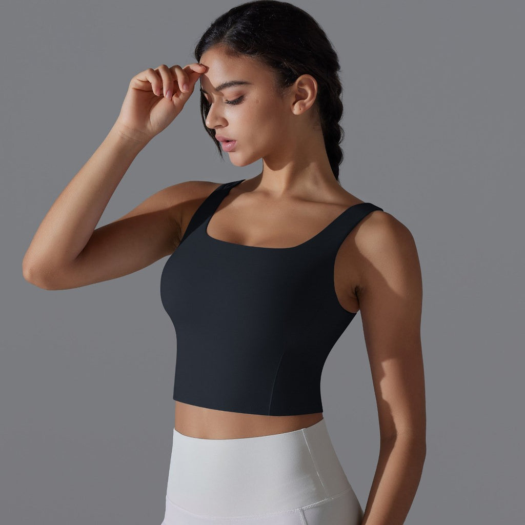 Womens Fitness Workout 80%Nylon 20%Spandex Tank Top Y-7058 print logo 36